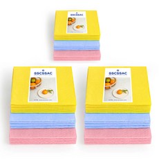 加厚三色不織布抹布 20入, 3組