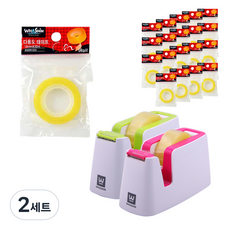 화신 901 테이프컷터기 2p + 다용도 테이프 리필 12mm x 20m DR1220 20p, 랜덤발송(테이프컷터기), 2세트