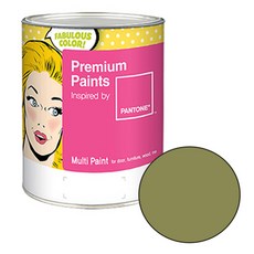 노루페인트 팬톤 멀티 에그쉘광 페인트, 그린 올리브(17-0535), 1L, 1개