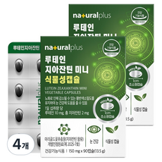내츄럴플러스 루테인 지아잔틴 미니 식물성캡슐 13.5g, 90회분, 4박스