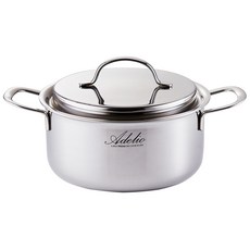 HANIL STAINLESS STEEL All-Five系列5層不鏽鋼附蓋雙耳湯鍋, 單色, 24cm, 1個