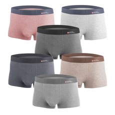 SWISS MILITARY 男款竹纖維無縫四角內褲 6件組