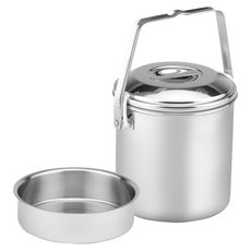 ZEBRA THAILAND 304不鏽鋼新型提鍋 3L 鏡面拋光 清洗方便, 16cm, 銀色, 1個