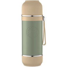 TAFUCO 泰福高 Mount杯蓋型316不鏽鋼彈蓋保溫瓶 TDSB-500, 卡其色, 500ml, 1個