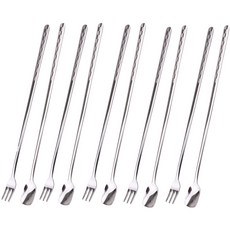 Bloom at home 磨砂質感格紋印花手柄長勺叉組, 1套