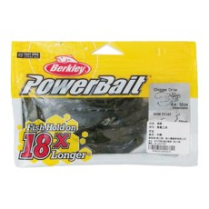 PowerBait Chigger Craw 自進蝦 軟蟲 路亞 軟蝦 PBBCHC4-WM 4吋, 西瓜綠, 1袋