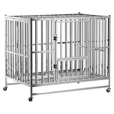 不鏽鋼狗籠 #780, 1個, 銀色