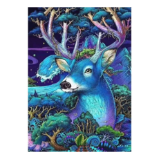 創彩 5D 鑽石畫 40x30cm, 鹿與樹, 1個