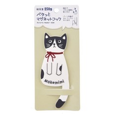 kUSUgURU JAPAN 日本眼鏡貓 Mokemimi系列 磁鐵掛勾, 白色, 1個