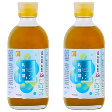 百家珍 Light果醋 乳酸醋 方便攜帶, 400ml, 2瓶