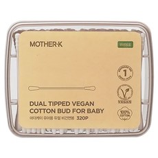 MOTHER-K 嬰幼兒雙頭棉花棒, 320支, 1盒
