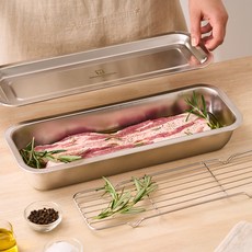 WAGENSTEIGER 無研磨劑不鏽鋼方形託盤模組2號套組, 1套, 不鏽鋼調理盤 + 不鏽鋼架 + 不鏽鋼托盤