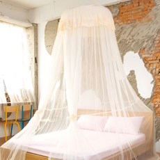 LAMINA 桔薇圓型睡簾, 白色