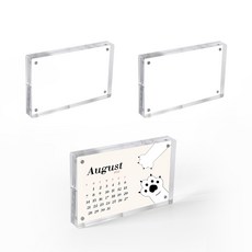 자석 네모 액자3p 8305, 투명, 3개