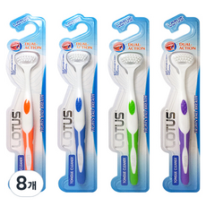 蓮花雙頭舌苔刷 隨機顏色, 8個