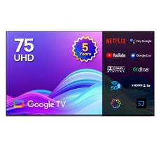 이노스 5년 무상AS 4K UHD 구글 ZERO EDITION TV, 189cm(75인치), G75 ZERO EDITION, 벽걸이형, 방문설치
