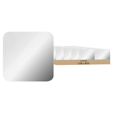 comet 黏貼型磁力鋼面方形貼 24mm, 10個, 銀色