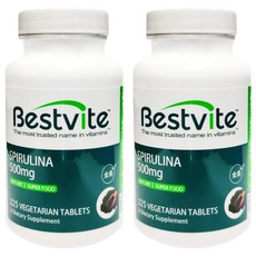 Bestvite 高單位藍藻錠, 225顆, 0.6g, 2罐