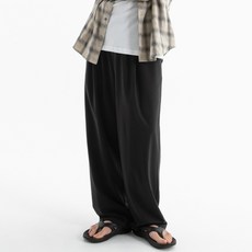 UnionStudio 單褶寬版鬆緊帶西裝褲 UI2WSP