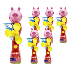 Peppa Pig 粉紅豬小妹 大頭玩具風扇 附檸檬柑橘夾心糖 款式隨機, 4.2g, 6個
