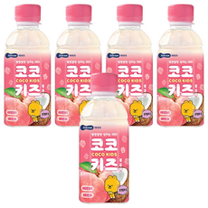 베베쿡 코코키즈 복숭아, 220ml, 5개