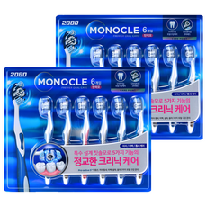 2080 모노클 프리미엄 칫솔 세트, 6개입, 2세트