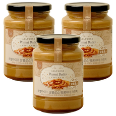 리얼마이즈 알룰로스 땅콩버터 크런치, 460g, 3개