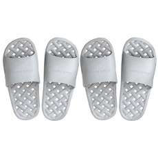 防滑浴室拖鞋, 灰色, 2組