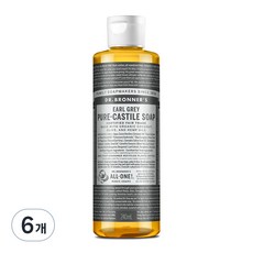 닥터브로너스 페이스 앤 바디 퓨어 캐스틸 솝 바디워시 얼그레이, 1개입, 6개, 240ml