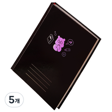 리훈 곰부 체크리스트 투두리스트 스몰, 블랙, 5개