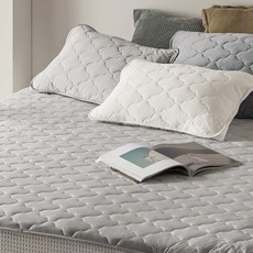 Pamigio 冷卻絎縫雙面床墊, 淺灰