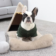 REDPUPPY 寵物牛奶蝴蝶結三角屋, 棕金色