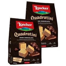 Loacker 萊佳哈斯 方角哈斯餅 黑巧克力口味, 200g, 2入