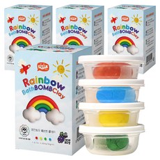 키저스 에코비 레인보우 배쓰밤 클레이 4종 세트, 200g, 4세트