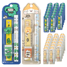 Pinkfoot 造型文具組 2款 各6入+隨機造型公仔 2款 6入, 混色, 3組