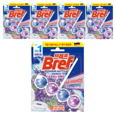 Bref 妙力 Power Active 掛式馬桶芳香清潔球，4重強效清潔, 50g, 5個