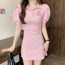 LUNA GIRL 女款 Nimerava 刺繡亮點泡泡袖領連身裙 L26SMOPS031240