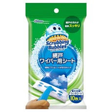 Scrubbing Bubbles 紗窗清潔濕巾, 10枚入, 清潔刷補充包, 1包