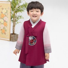 金童兒 男童用 男子酒木緞寶 兒童韓服套裝 AM124