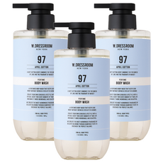 W.DRESSROOM 保濕香氛沐浴乳 No.97 April Cotton 500ml, 500g, 3瓶