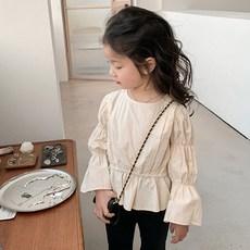 AmbbKids 女孩的氣球百褶襯衫 CCV59GBL574