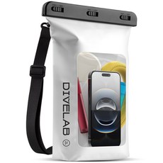 Imall DIVELAB 智慧型手機防水袋 3重鎖定 觸控乾燥袋, 1個, 白色