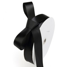 GILGRI 禮物包裝緞帶 25mm, 01黑色, 36m, 1個