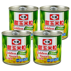 牛寶 甜玉米粒, 340g, 4罐