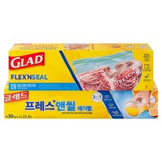 GLAD 佳能 Flex'n Seal 彈性冷凍密封袋 大型 28入 + Magic Wrap 一般型 21.6m 套組, 1套, 混合