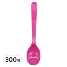 생활엔 국내산 데일리핏 아이스크림 미니 스푼 핑크 12cm, 300개, 1개입