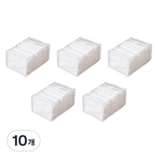 withWIN 칸칸이 의류 파티션수납함 중형, 화이트, 10개