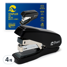 피스코리아 플랫 이지 스테플러 HD-510, 블랙, 4개
