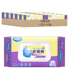 奈森克林 水滴將純水柔濕巾 無酒精 無香精 無螢光劑, 4.59g, 1入, 12包