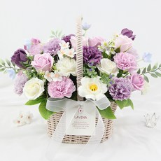 LAVINA 조화 비올렛 바구니, 바이올렛, 1개